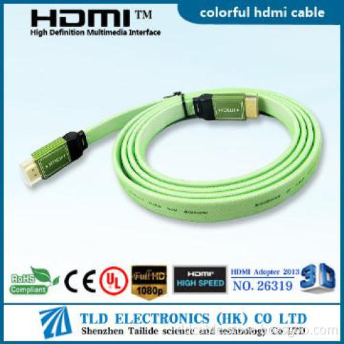 Optional Color Gold Plated Flat Hdmi Cable With Ethernet